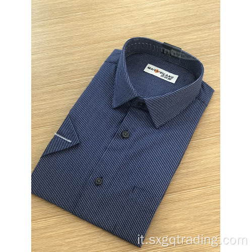 Camicia a maniche corte a righe in cvc maschile di nuovo stile